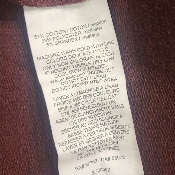 Men's size small burgundy Callaway 1/4 zip pullover - Picture 5 of 5